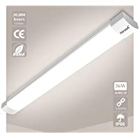 Airand Luz húmeda Led 36W 3600LM 120CM Lámparas de taller enlazables IP66 Tubos LED impermeables Luz de baño Sótano…